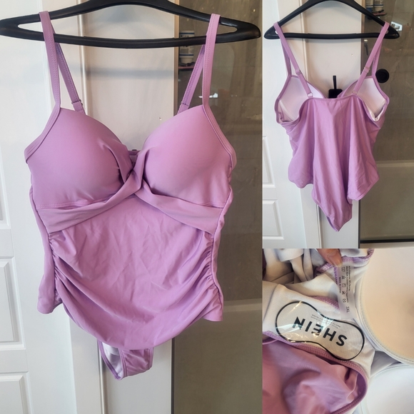 SHEIN Lavender Ruched Swimsuit - Picture 1 of 1
